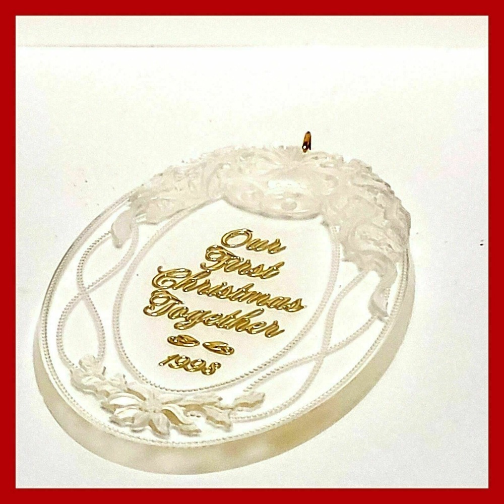 Hallmark 1998 Our First Christmas Together Keepsake Ornament Acrylic QX3193